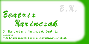 beatrix marincsak business card