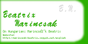 beatrix marincsak business card